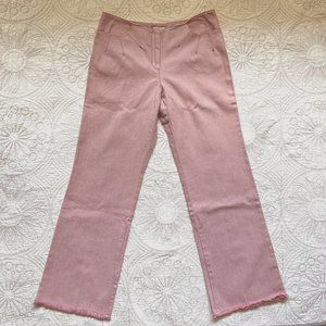 MILLY *valentine* Mauve Pink Crop Fray Jeans Raw Hem Ankle